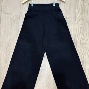 P.Cill Black viscose Wide-Leg Women's Pants